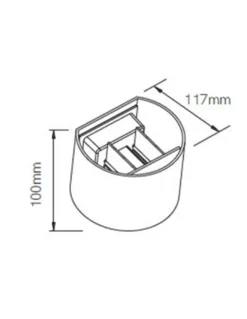 Aplique de pared de exterior Lek R – Beneito & Faure – Lámpara LED 2700K/3000K/4000K, IP54