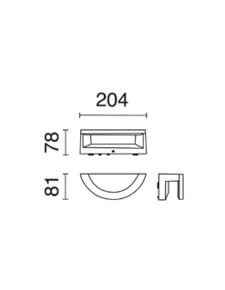 Aplique de pared de exterior Loop - Novolux Lighting - Diseño moderno en negro