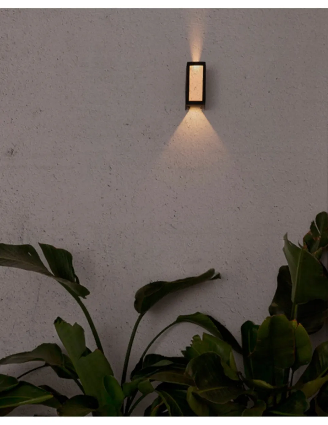 Aplique de pared de exterior Log – Faro – Aluminio gris, IP54, LED 3000K