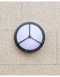 Aplique de pared de exterior Mercedes - Iberlamp - Lámpara redonda en antracita