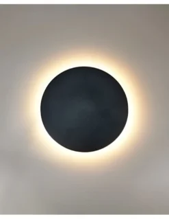 Aplique de pared de exterior Moon - Conalux - Aplique redondo de diseño moderno con luz indirecta