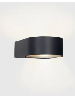 Aplique de pared de exterior Mayor – FORLIGHT – Lámpara de aluminio en gris y antracita, E27 15W IP44