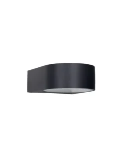 Aplique de pared de exterior Mayor – FORLIGHT – Lámpara de aluminio en gris y antracita, E27 15W IP44