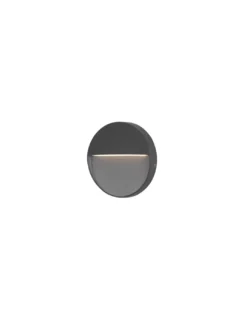 Aplique de pared de exterior Nod – FORLIGHT – Lámpara moderna redondade aluminio, LED 3000K 210 lm, Diámetro: 11 cm