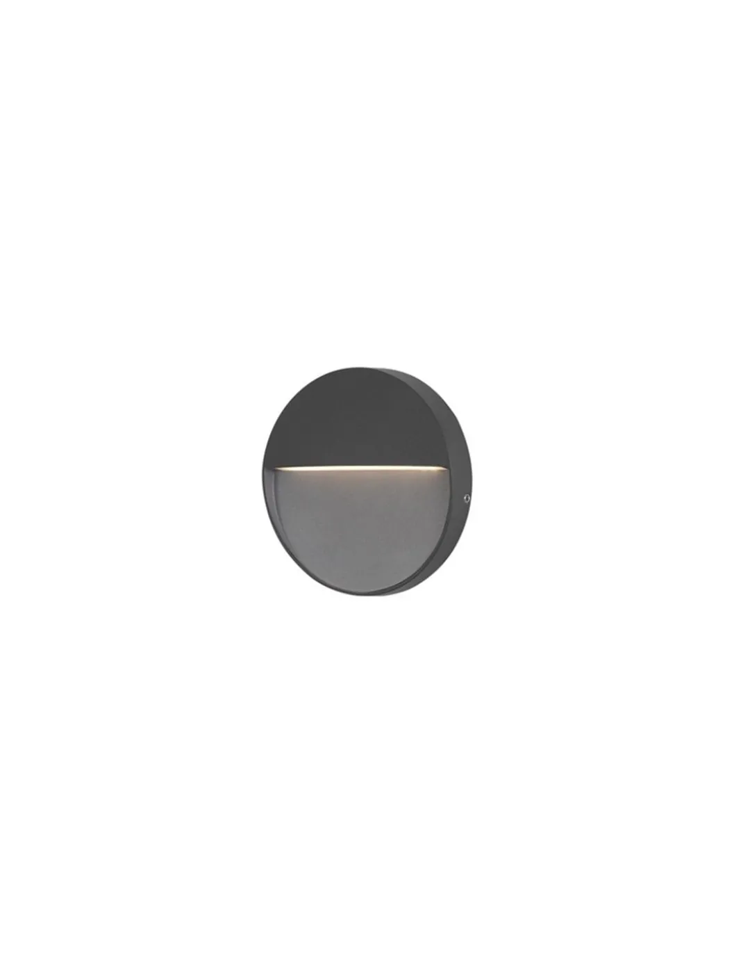 Aplique de pared de exterior Nod – FORLIGHT – Lámpara moderna redondade aluminio, LED 3000K 210 lm, Diámetro: 11 cm