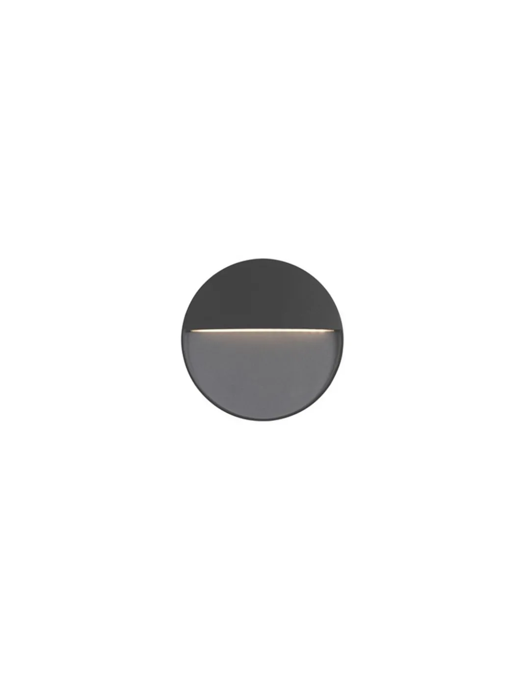 Aplique de pared de exterior Nod – FORLIGHT – Lámpara moderna redondade aluminio, LED 3000K 210 lm, Diámetro: 11 cm
