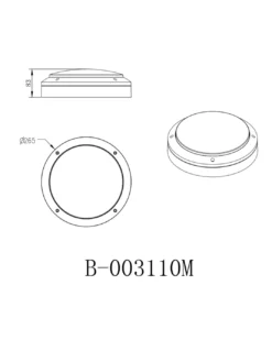 Aplique de pared de exterior Nador - Iberlamp - Diseño circular de aluminio, Ø 27 cm