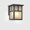 Aplique de pared de exterior Osaka - FORLIGHT - Farol exterior japonés en acero marrón óxido