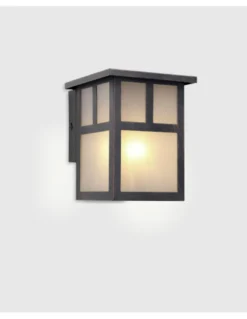 Aplique de pared de exterior Osaka - FORLIGHT - Farol exterior japonés en acero marrón óxido