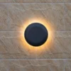 Aplique de pared de exterior Ova - Iberlamp - Lámpara minimalista redonda, Ø 19 cm