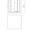 Aplique de pared de exterior Perseo - ACB - Lámpara de cemento bidireccional para fachadas