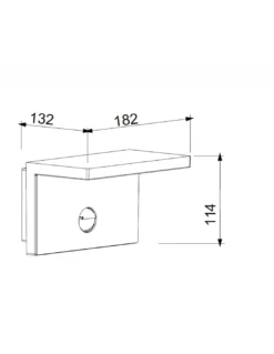 Aplique de pared de exterior Ruka – Mantra – Lámpara de exterior con sensor, de madera, IP54 LED 3000K