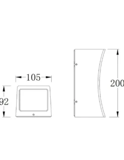 Aplique de pared de exterior Slide - Iberlamp - Lámpara antracita, doble iluminación