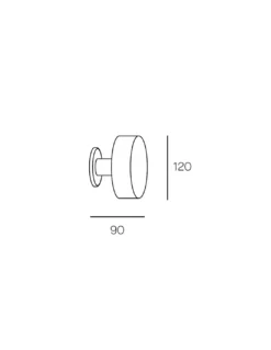 Aplique de pared de metal en 3 colores – Peak - Milán