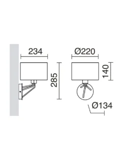 Aplique de pared Diagonal - Novolux Lighting - Iluminación ambiental
