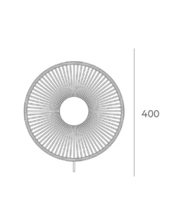 Aplique de pared Disk - Massmi - Lámpara de cuerda trenzada
