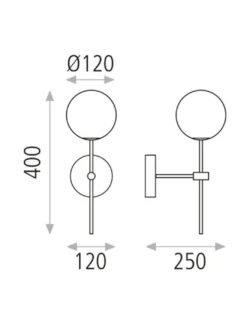 Aplique de pared Doris - ACB - Lámpara decorativa ideal para baño