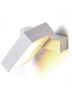 Aplique de pared Dual – Luxcambra – Diseño moderno blanco/negro, Lámpara LED