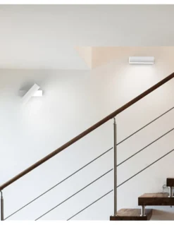 Aplique de pared Dual – Luxcambra – Diseño moderno blanco/negro, Lámpara LED