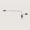 Aplique de pared Duo – Aromas – Lámpara de pared de lectura, 2 brazos orientables, Negra