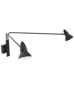 Aplique de pared Duo 2 – Pujol – Lámpara de lectura, 2 brazos orientables