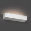 Aplique de pared Eaco – Faro – Lámpara rectangular de yeso, Blanco, 35.3 cm