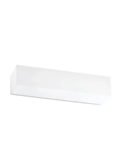 Aplique de pared Eaco – Faro – Lámpara rectangular de yeso, Blanco, 35.3 cm