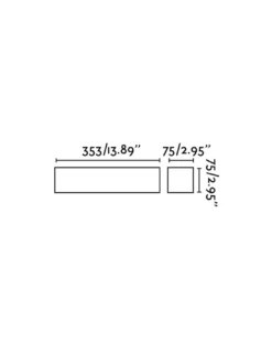 Aplique de pared Eaco – Faro – Lámpara rectangular de yeso, Blanco, 35.3 cm
