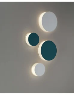 Aplique de pared Eclipse – Massmi – Lámpara redonda, 2 tamaños: 40/25cm, Pantalla de tela algodón opaco