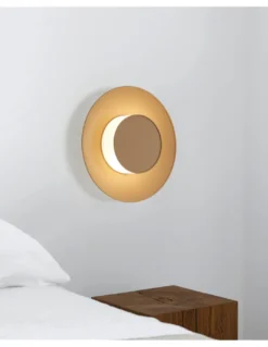 Aplique de pared Eclipse – Massmi – Pantalla de tela algodón opaco, Tamaños: 40/25 cm