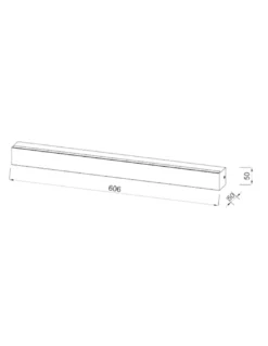 Aplique de pared Elegance - Mantra - Diseño lineal LED, acabado gris pavonado