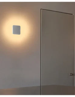 Aplique de pared Elsa – Faro – Lámpara de yeso blanco, LED 3000K