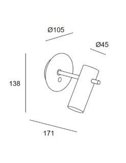 Aplique de pared empotrable/superficie Nude – LedsC4 – Lámpara orientable en 3 colores