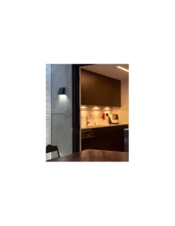 Aplique de pared exterior (IP44) Proa - Faro - Estructura robusta en gris oscuro