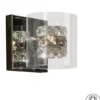 Aplique de pared Flash – Schuller – Doble tulipa de cristal, diseño decorativo