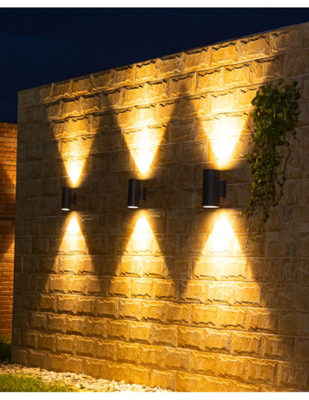 Aplique de pared Fox - Iberlamp - Lámpara de exterior, doble iluminación