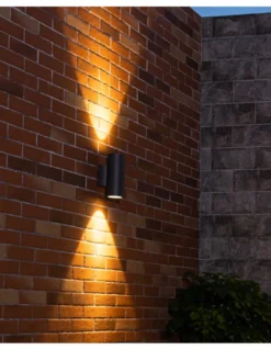 Aplique de pared Fox - Iberlamp - Lámpara de exterior, doble iluminación