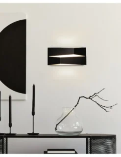 Aplique de pared Fuji – Mantra – Lámpara LED 3000K, Acabados blanco/negro