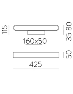 Aplique de pared Gala - ACB Lighting - Aplique moderno lineal para pared