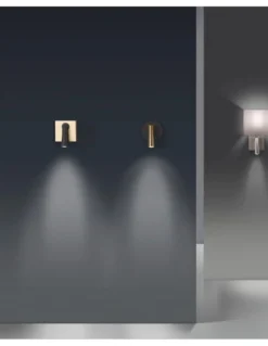 Aplique de pared Gamma Square – LedsC4 – Lámpara de lectura en 4 colores, Doble instalación: empotrado/superficie, LED 2700K