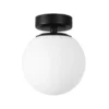 Aplique de pared Giro – FORLIGHT – Lámpara para baño IP44, Pantalla de cristal, Diámetro: 15 cm