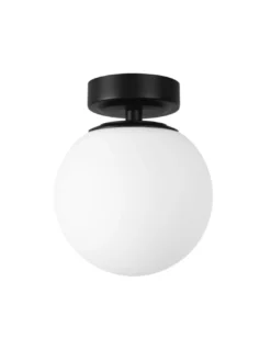 Aplique de pared Giro – FORLIGHT – Lámpara para baño IP44, Pantalla de cristal, Diámetro: 15 cm