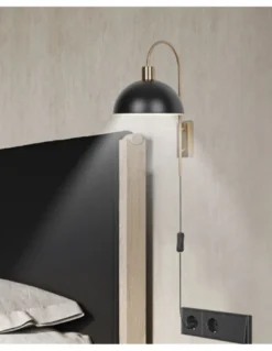 Aplique de pared Guillen – AJP – Lámpara decorativa en latón y negro