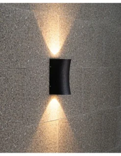 Aplique de pared Helio - Iberlamp - Lámpara de exterior antracita, doble iluminación