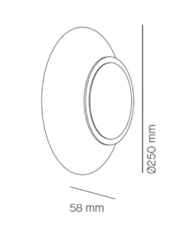 Aplique de pared Horizon - Milán - Lámpara circular minimalista cortada a laser