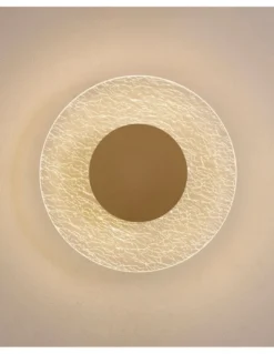 Aplique de pared Jewel - Mantra - Lámpara de pared LED, diseño elegante circular, oro y cristal