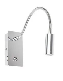 Aplique de pared Juliet - Faro - Aplique LED de lectura flexible con interruptor