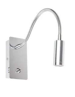 Aplique de pared Juliet - Faro - Aplique LED de lectura flexible con interruptor