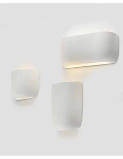 Aplique de pared Kappu - Faro - Lámpara moderna de yeso, luz bidireccional