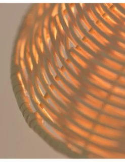 Aplique de pared Kasteli - IDP Lampshades - Pantalla de mimbre, lámpara decorativa